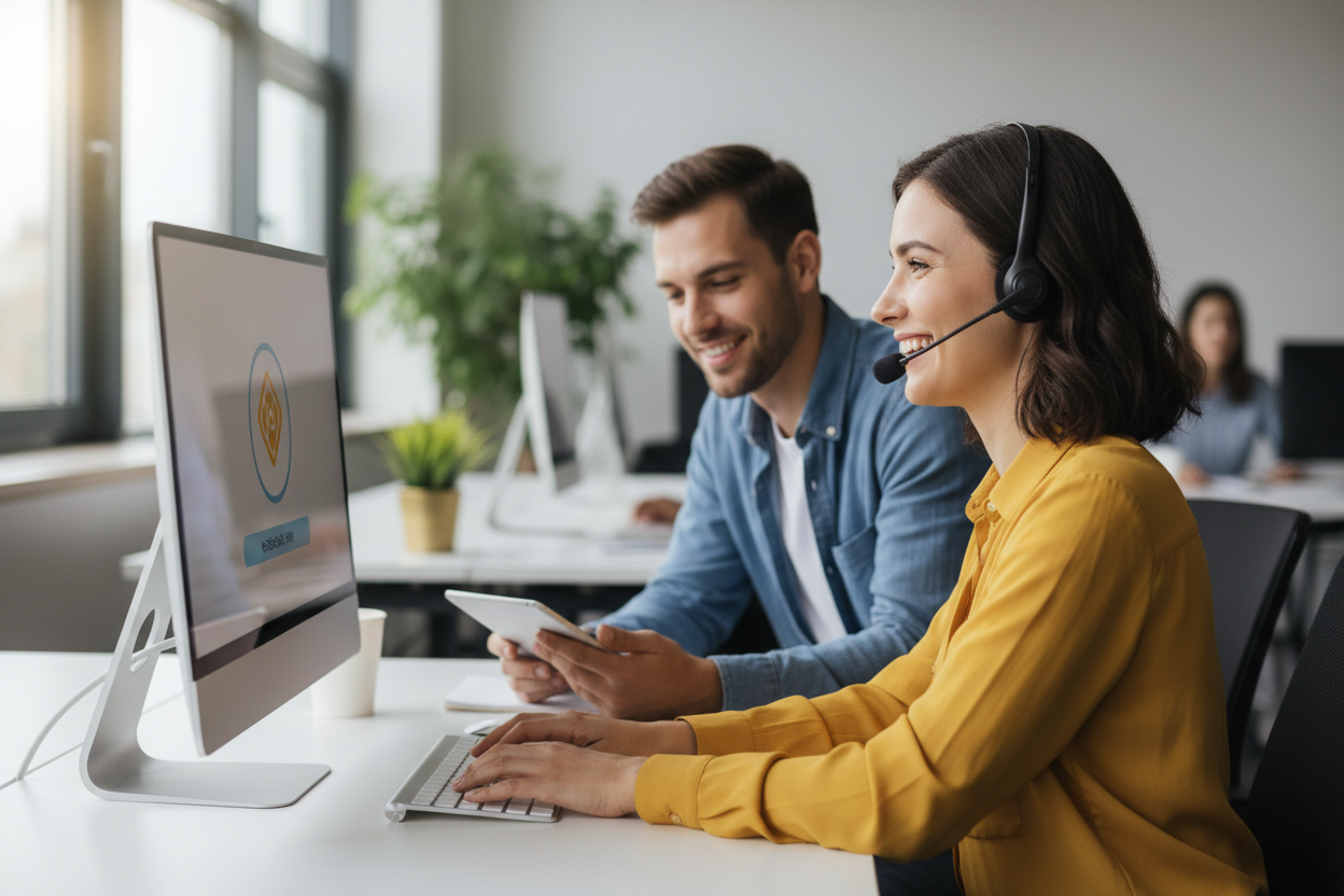 support client heureux